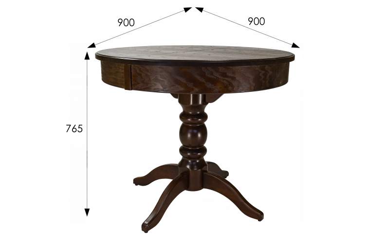 Стол обеденный Фидея 4 раздвижной орех 90/130*90-2