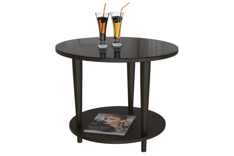 Стол журнальный BeautyStyle 10 венге/стекло черное