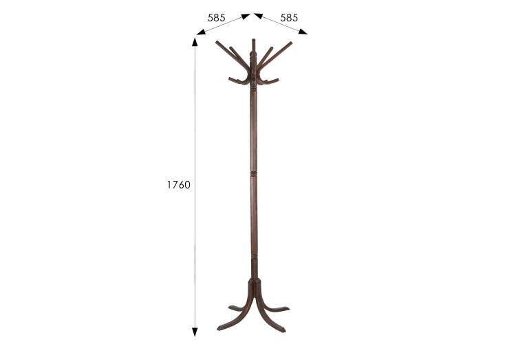 Вешалка напольная В 8Н тёмно-коричневый-6