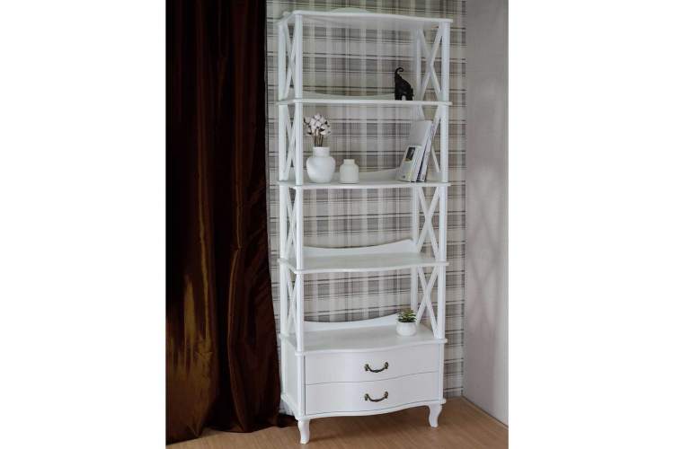 Этажерка Джульетта-4 широкая, молочный дуб Л-11