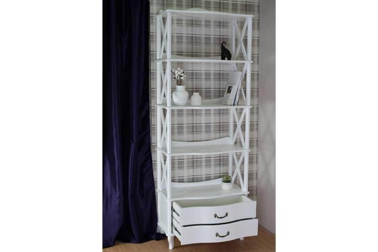 Этажерка Джульетта-4 широкая, молочный дуб Л-12