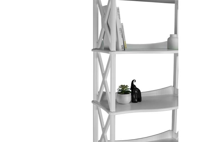 Этажерка Джульетта-4 широкая, молочный дуб Л-3