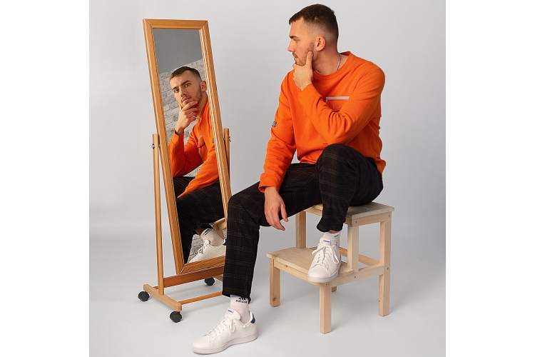 Зеркало напольное В 27Н светло-коричневый 137 см х 42,5 см-12