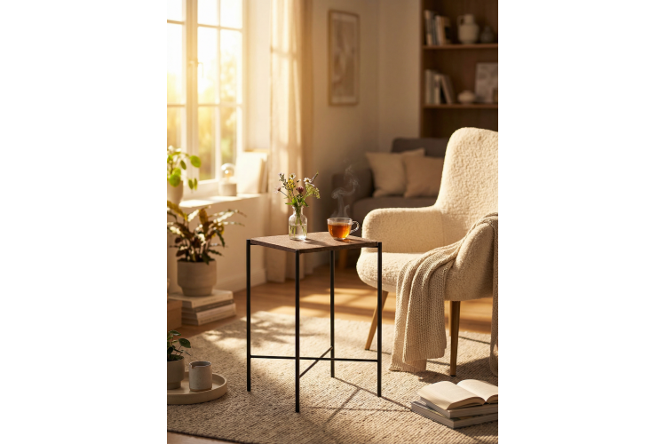 Стол журнальный Лори дуб браун/черный-2