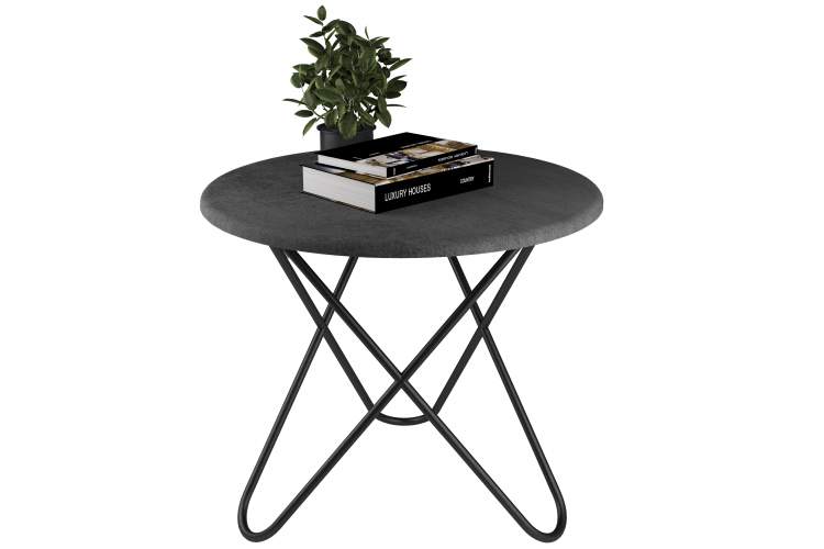 Стол журнальный BeautyStyle 20 серый бетон/черный-2