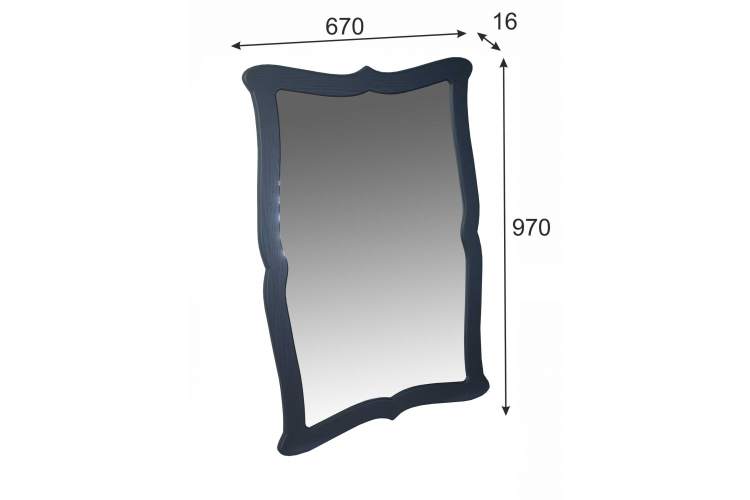 Зеркало навесное Берже 23 серый графит 97 см х 67 см-6