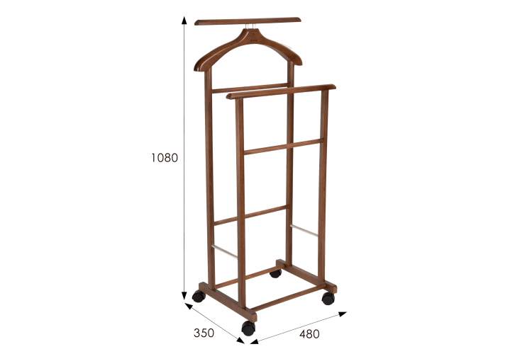 Вешалка костюмная на колесах В 22Н средне-коричневый-4