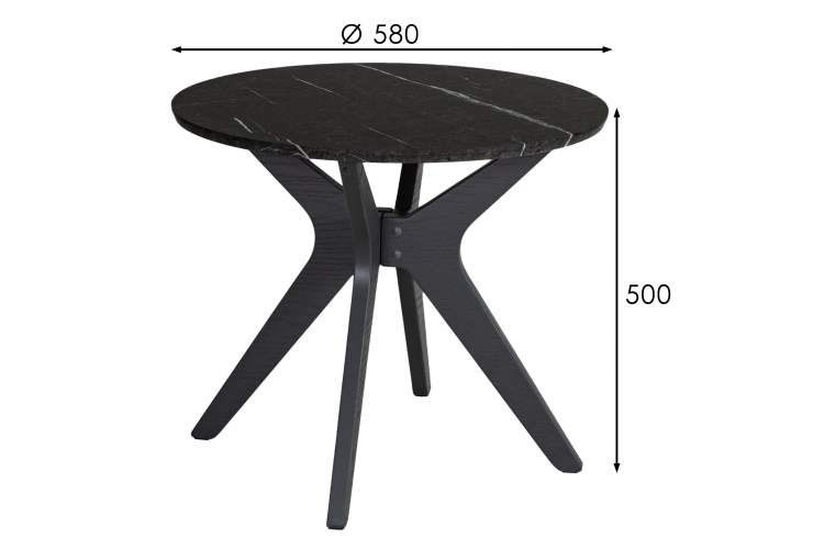 Стол журнальный Сабин 1 торос графит софт/серый графит-11