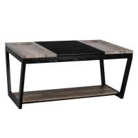 Журнальный стол Стол журнальный BeautyStyle 33 дуб крымский состаренный/венге/стекло черное