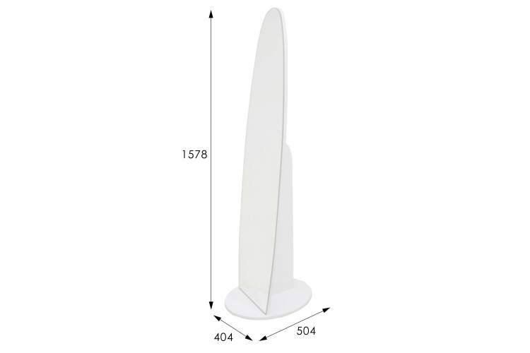 Зеркало напольное Стелла 1 белый 157,8 см х 40,4 см-10
