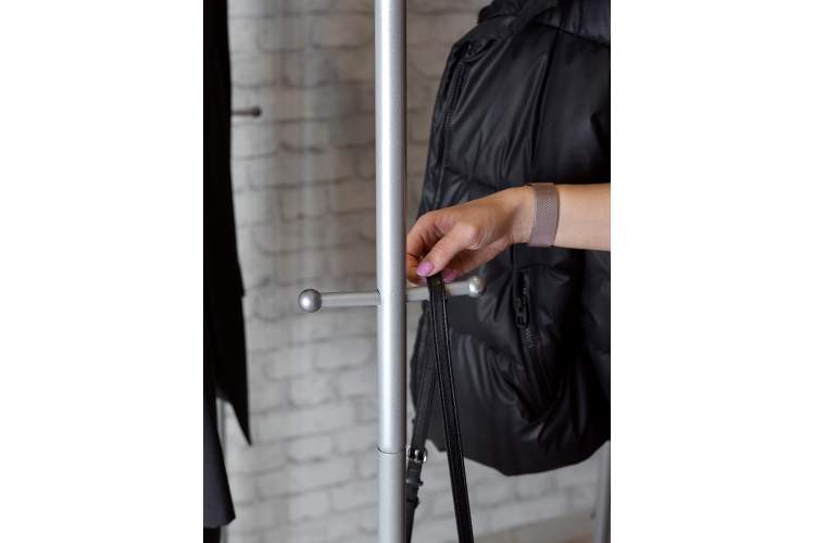 Вешалка напольная на колесах Пико 23 металлик-7