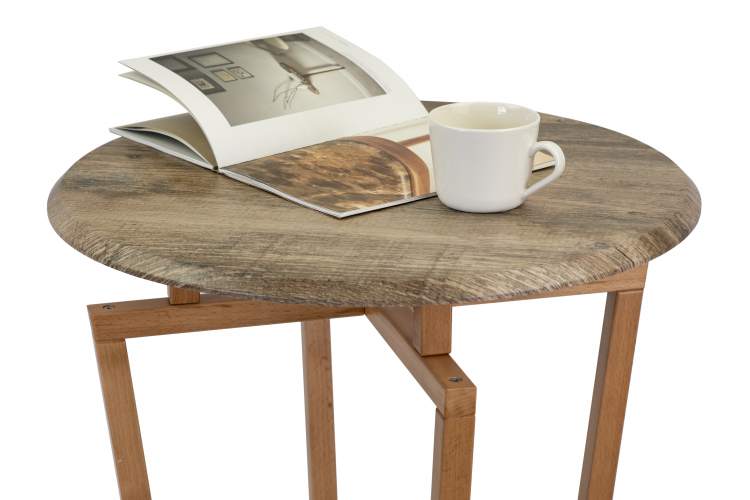 Стол журнальный Рилле 440 пленка дуб крымский состаренный/ бук-4