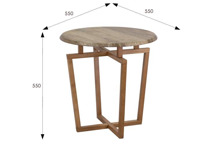 Стол журнальный Рилле 440 пленка дуб крымский состаренный/ бук-6