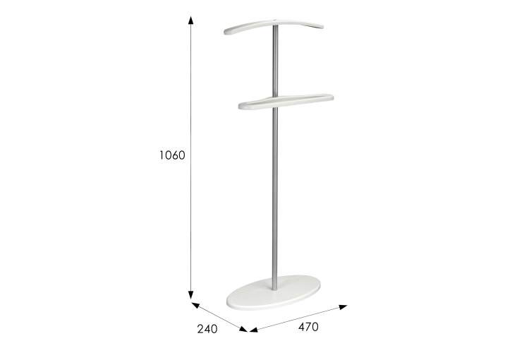 Вешалка костюмная Дэви 3 металлик/белый-7