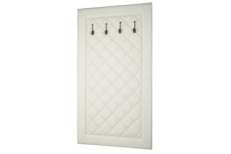 Вешалка в прихожую Оливия Н2 экокожа молочный-1