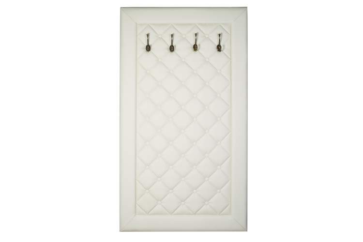 Вешалка в прихожую Оливия Н2 экокожа молочный