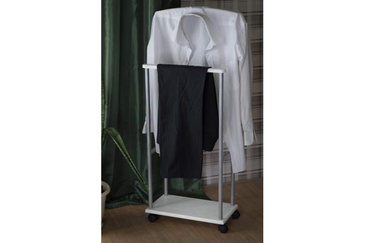 Вешалка костюмная Дэви 3 металлик/белый-4