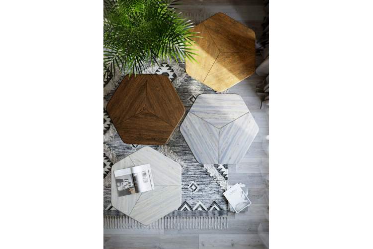 Стол журнальный Олдем дуб американский/чёрный-3