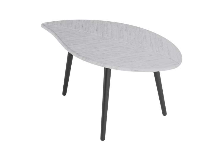 Стол журнальный Берли (12 мм) дуб грей/чёрный