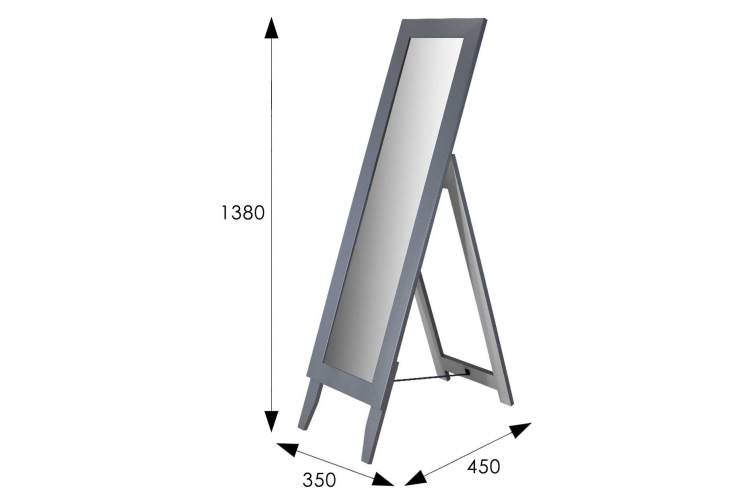 Зеркало напольное BeautyStyle 1 серый графит 138 см х 35 см-8