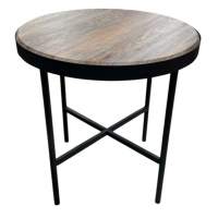 Стол журнальный МеталлАрт М011 МАЛЫЙ коричневый дуб/черный в гостиную