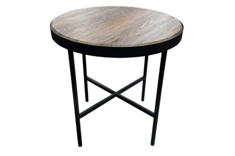 Стол журнальный МеталлАрт М011 МАЛЫЙ коричневый дуб/черный