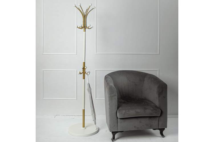 Вешалка напольная Д 1 золото/ слоновая кость-3