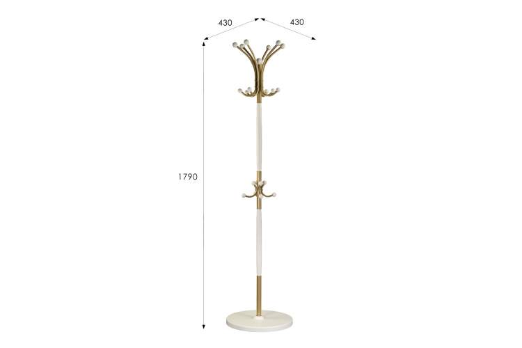 Вешалка напольная Д 1 золото/ слоновая кость-5