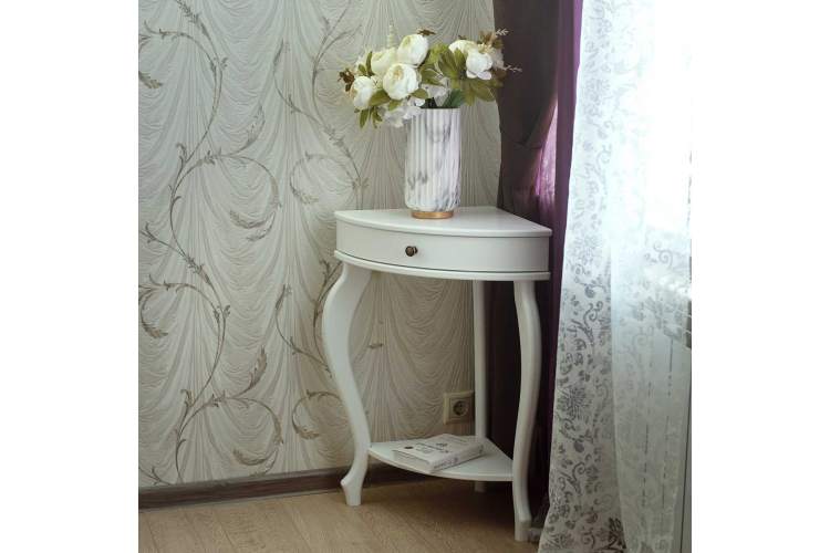 Консоль угловая Элегант молочный дуб Л-14