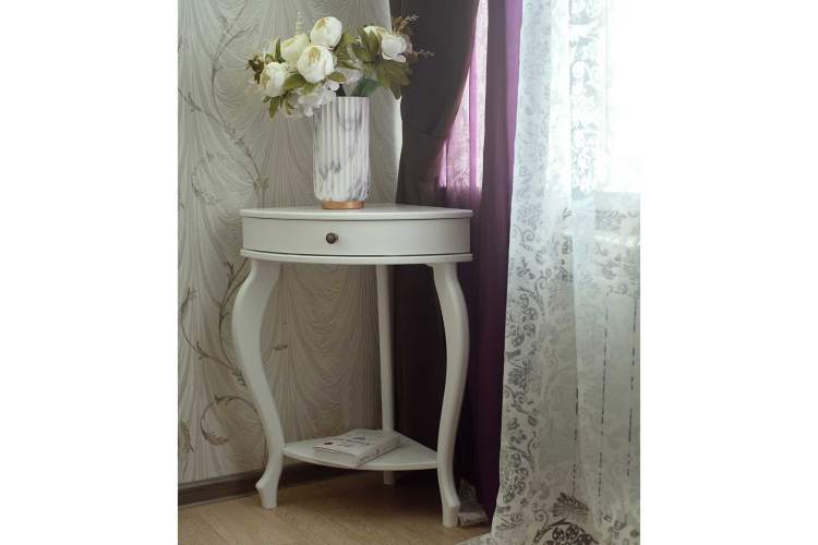 Консоль угловая Элегант молочный дуб Л-15