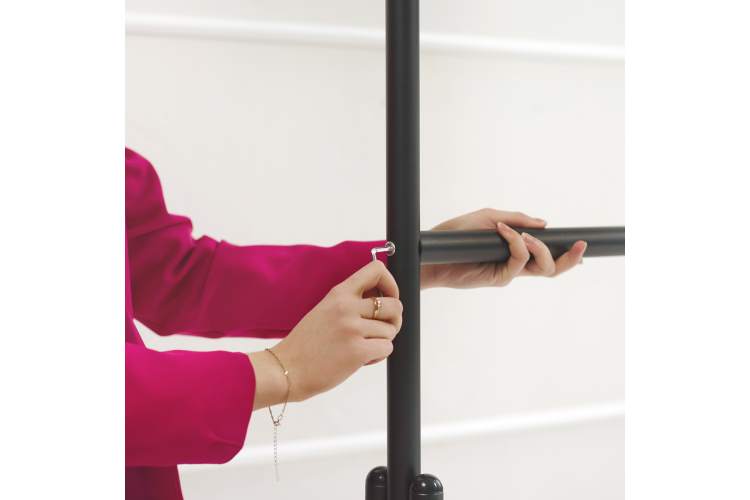 Вешалка напольная на колесах М 11 чёрный-17