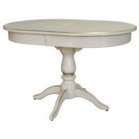 Стол обеденный Тарун 4 раздвижной слоновая кость/золото 120/160*84