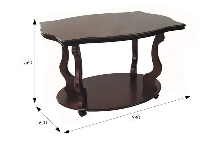 Стол журнальный Берже 3 темно-коричневый-13