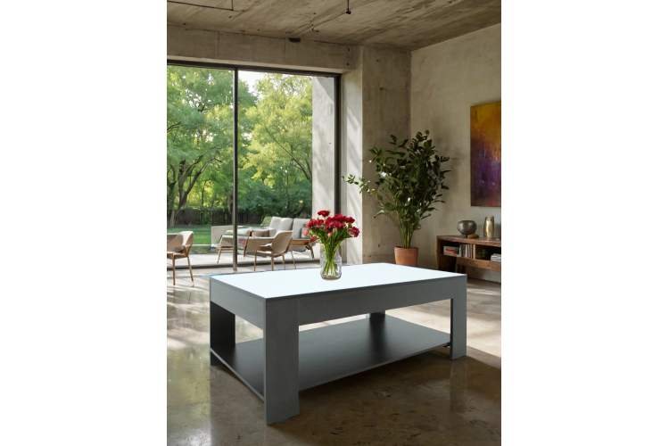 Стол журнальный BeautyStyle 26 венге/стекло белое-9