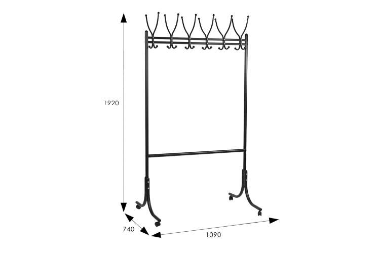 Вешалка напольная на колесах М 11 чёрный-19