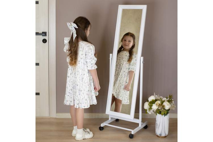 Зеркало напольное В 27Н белый 137 см х 42,5 см-10