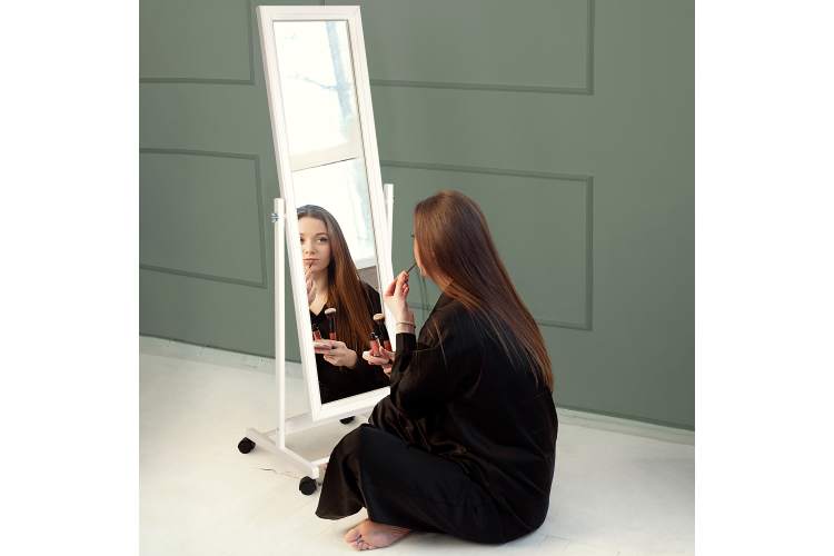 Зеркало напольное В 27Н белый 137 см х 42,5 см-8