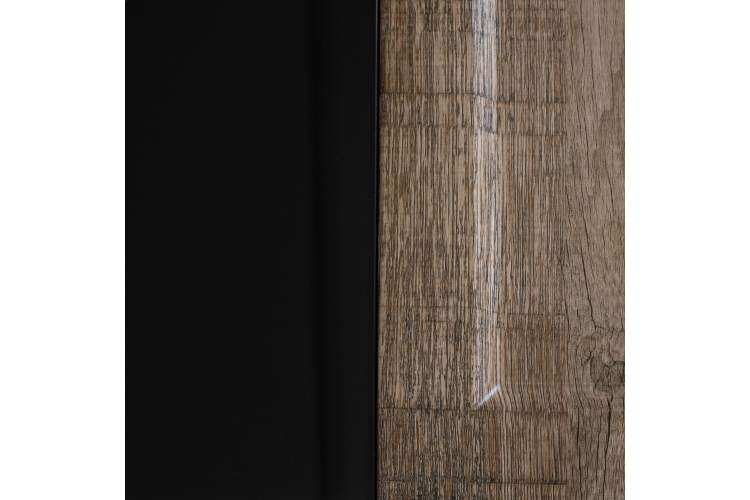 Стол журнальный BeautyStyle 33 дуб крымский состаренный/венге/стекло черное-5