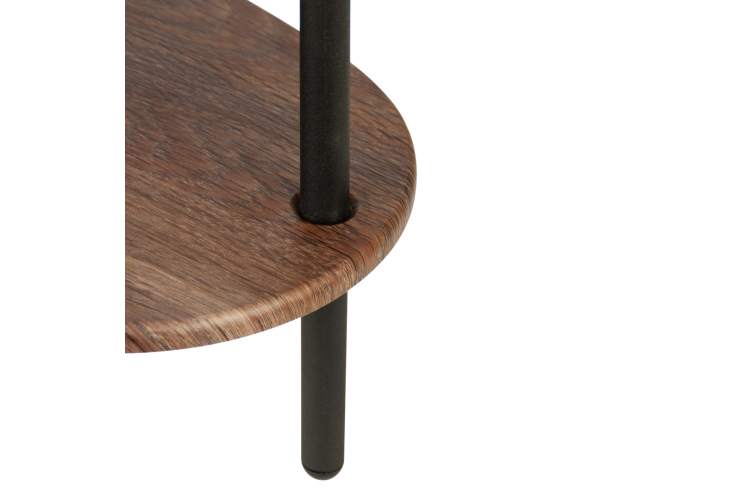 Стол журнальный МеталлАрт М036 коричневый дуб/черный-3