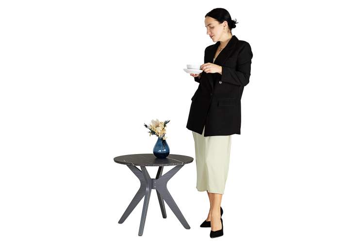 Стол журнальный Сабин 1 торос графит софт/серый графит-6