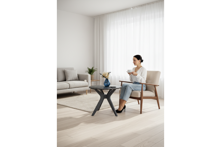 Стол журнальный Сабин 1 торос графит софт/серый графит-10