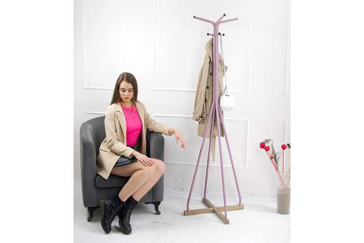 Вешалка напольная Галилео 218 розовый/шимо-5