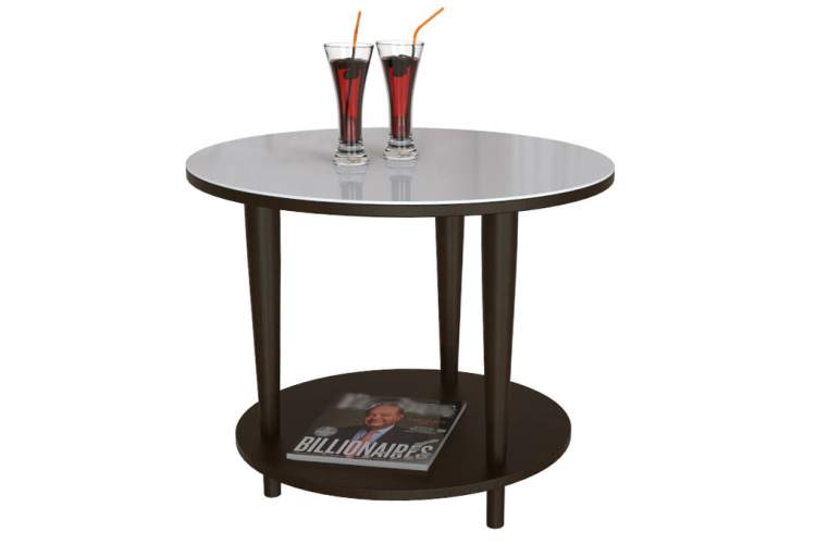 Стол журнальный BeautyStyle 10 венге/стекло белое