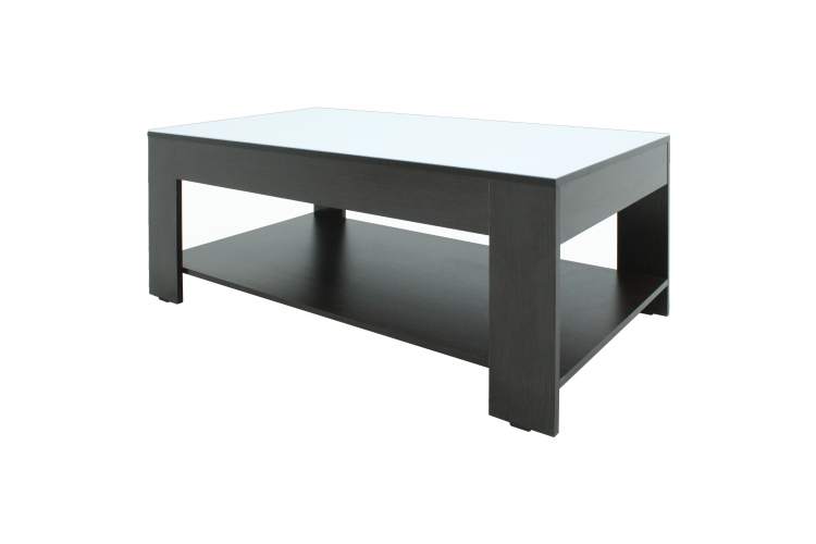 Стол журнальный BeautyStyle 26 венге/стекло белое