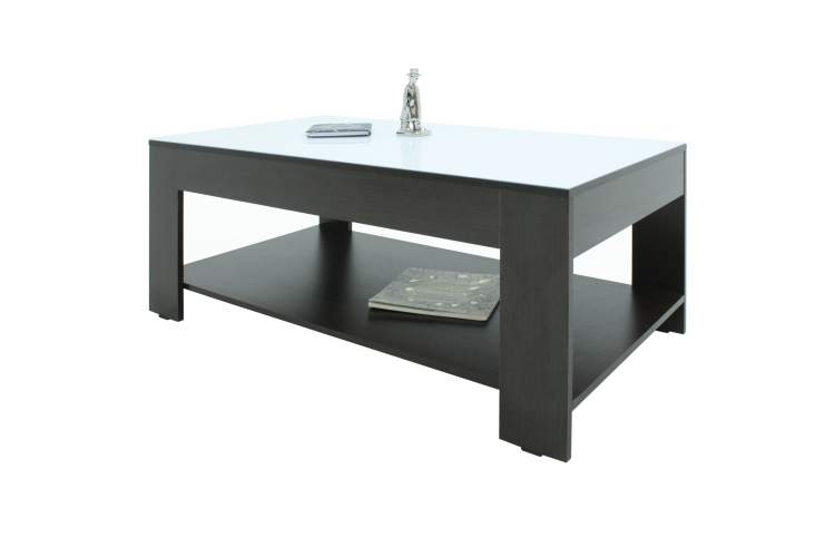 Стол журнальный BeautyStyle 26 венге/стекло белое-7