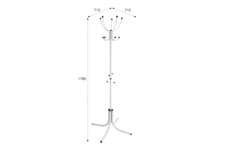 Вешалка напольная М 10 белый-2
