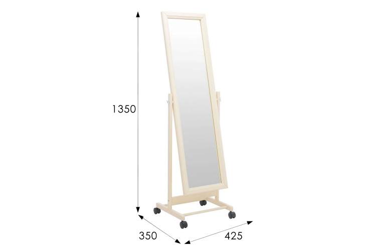 Зеркало напольное BeautyStyle 27 слоновая кость 135 см х 42,5 см-7