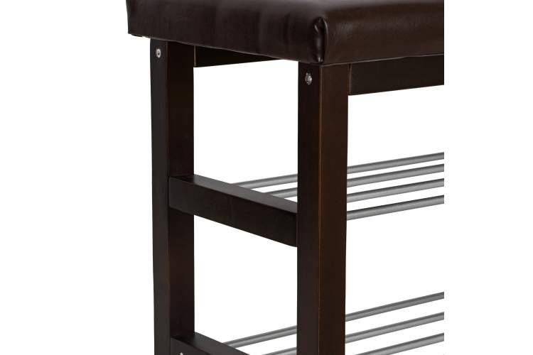 Банкетка BeautyStyle 4 темно-коричневый/экокожа коричневый-3