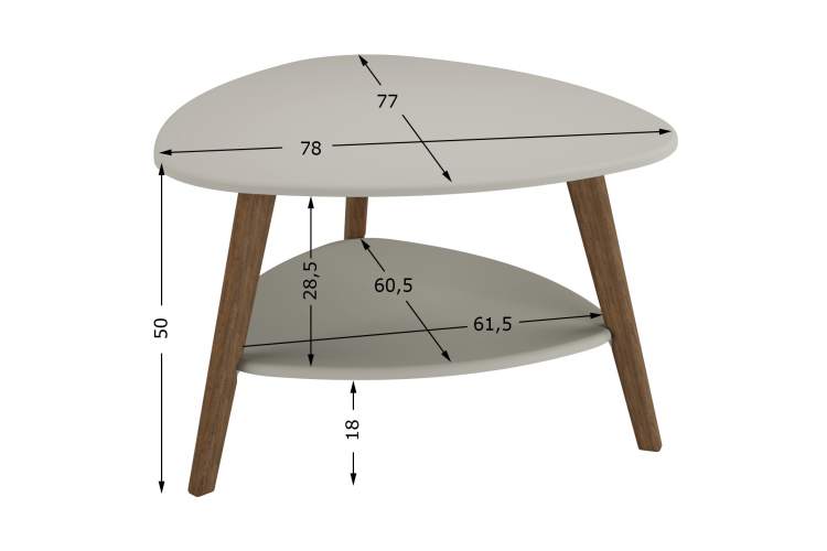 Стол журнальный Бруклин латте/орех кантри-11