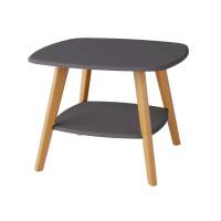 Стол журнальный Хадсон графит/дуб светлый в гостиную